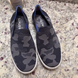 Rothy's Camo Grey Slip On Sandals Flats Shoes
